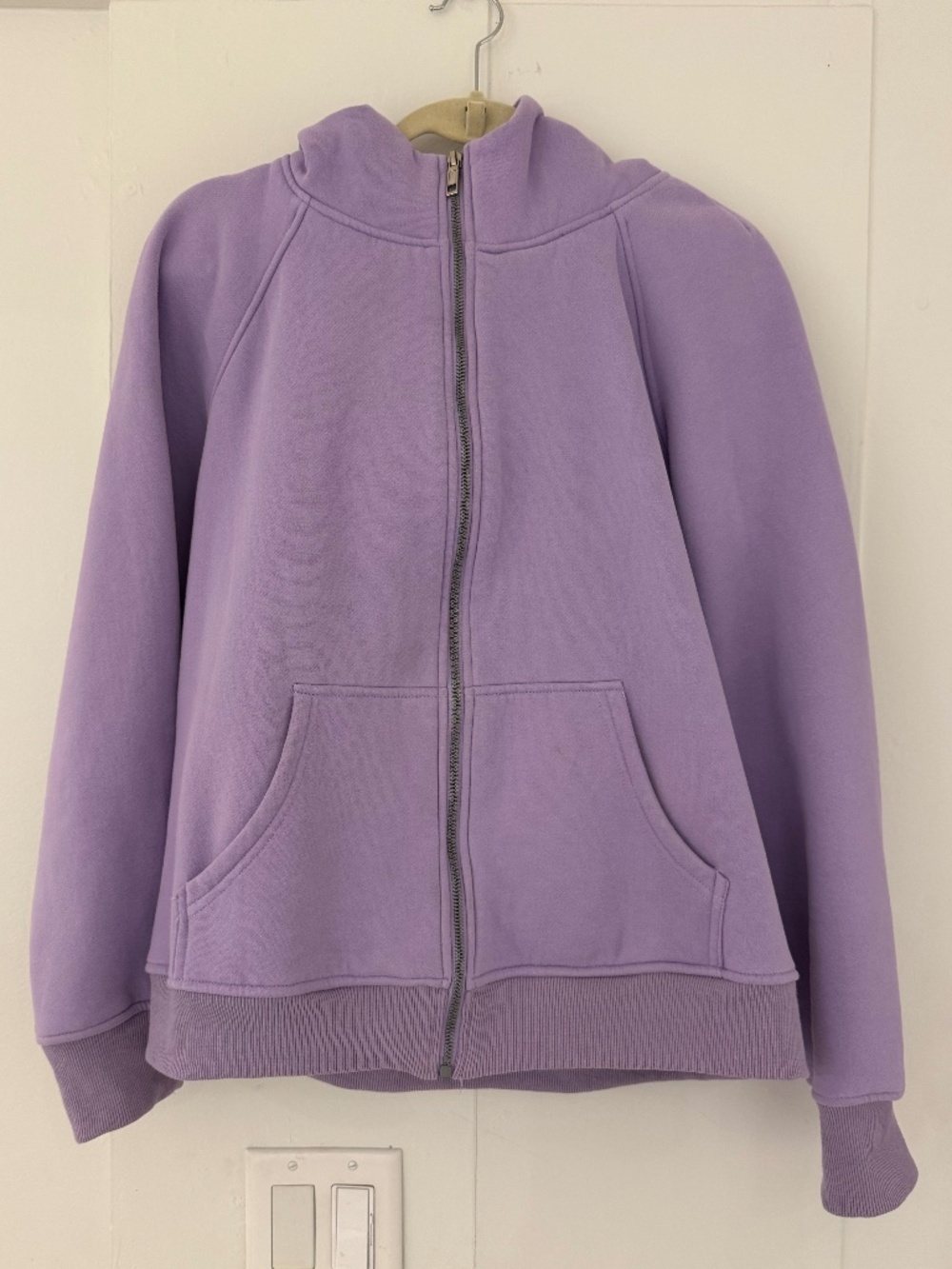 Trendy Queen Purple Long Sleeve Hooded Zip Up